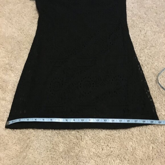 Hollister Abercrombie Gothic Black Lace Bilayer Punk Goth Dress - Picture 14 of 16